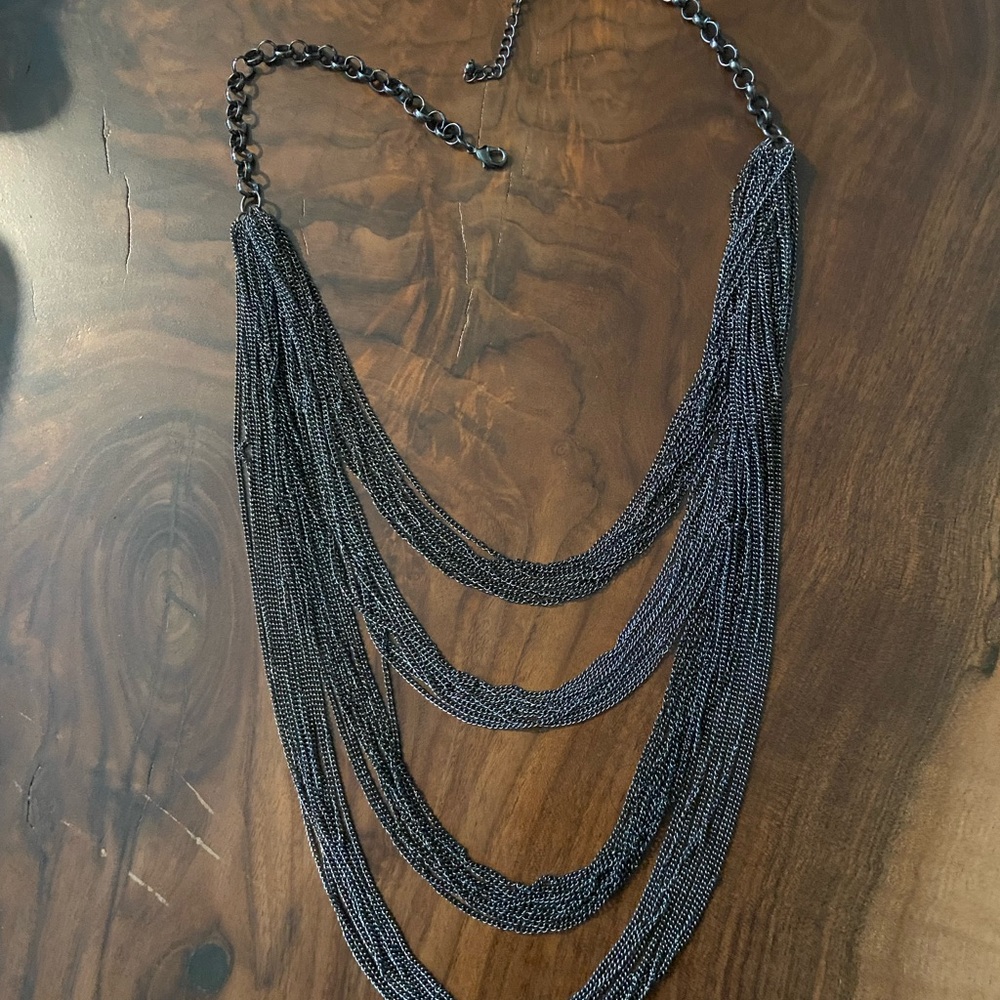 Multiple layers metal necklace